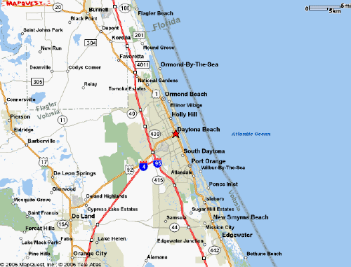 Daytona Beach Florida Map